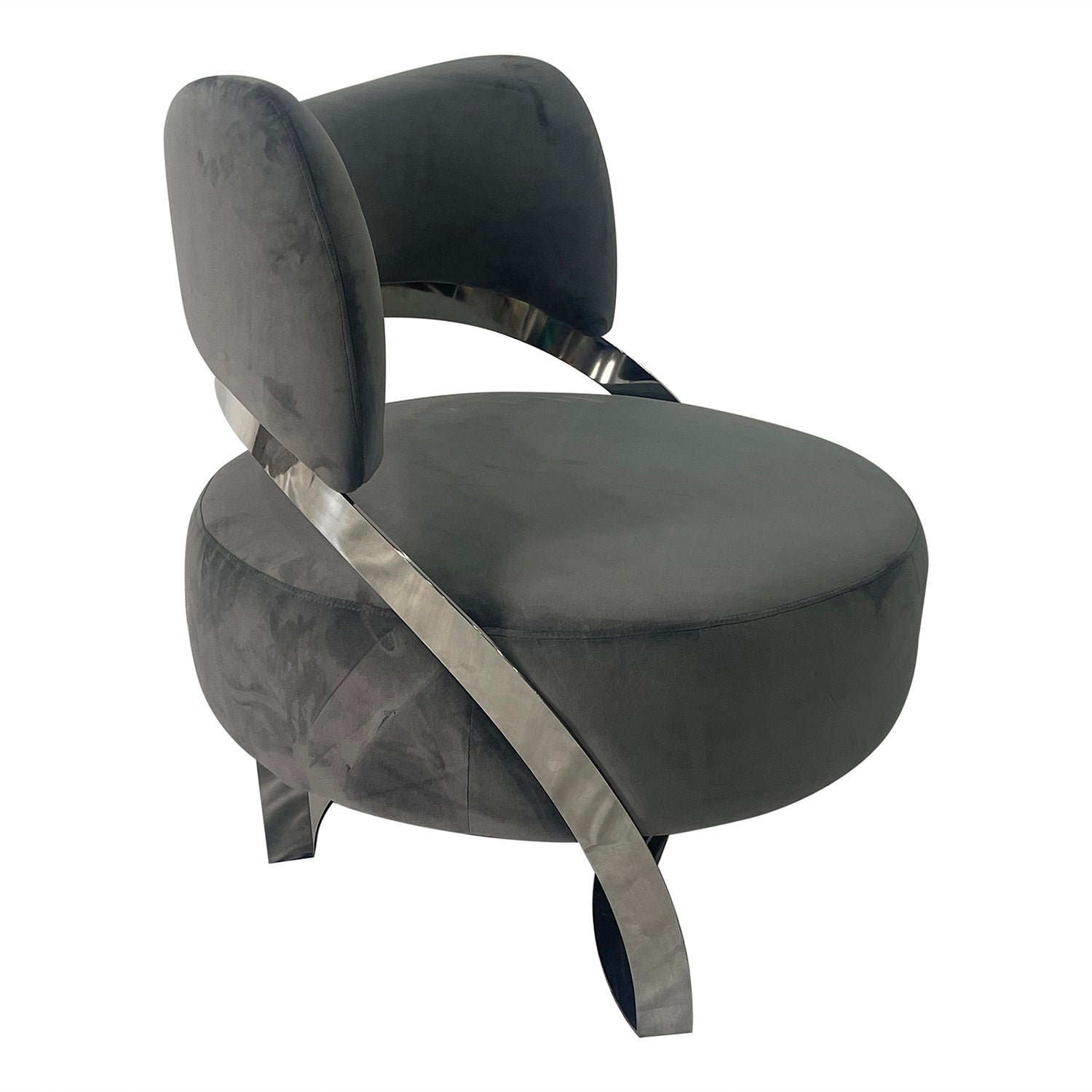 Ashy Grey and Silver Sofa Chair