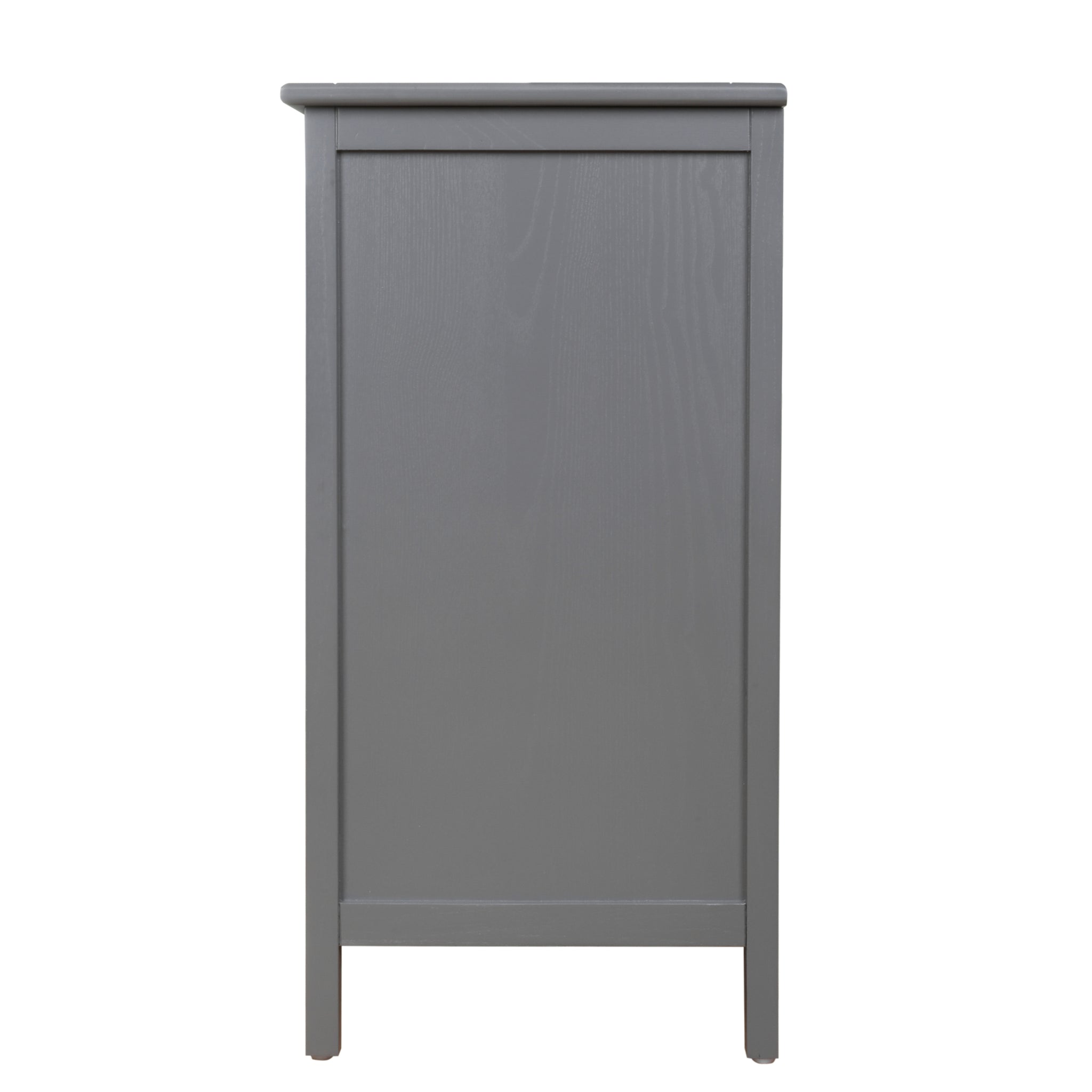 2 door cabinet with semicircular elements,natural grey-mdf