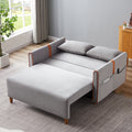 Convertible Comfortable Sleeper Velvet Sofa Couch With Storage For For Living Room Bedroom Sofabed Gray Gray Velvet