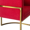 Red And Gold Sofa Chair Red Stainless Steel Velvet