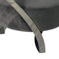 Ashy Grey And Silver Sofa Chair Grey Stainless Steel Velvet