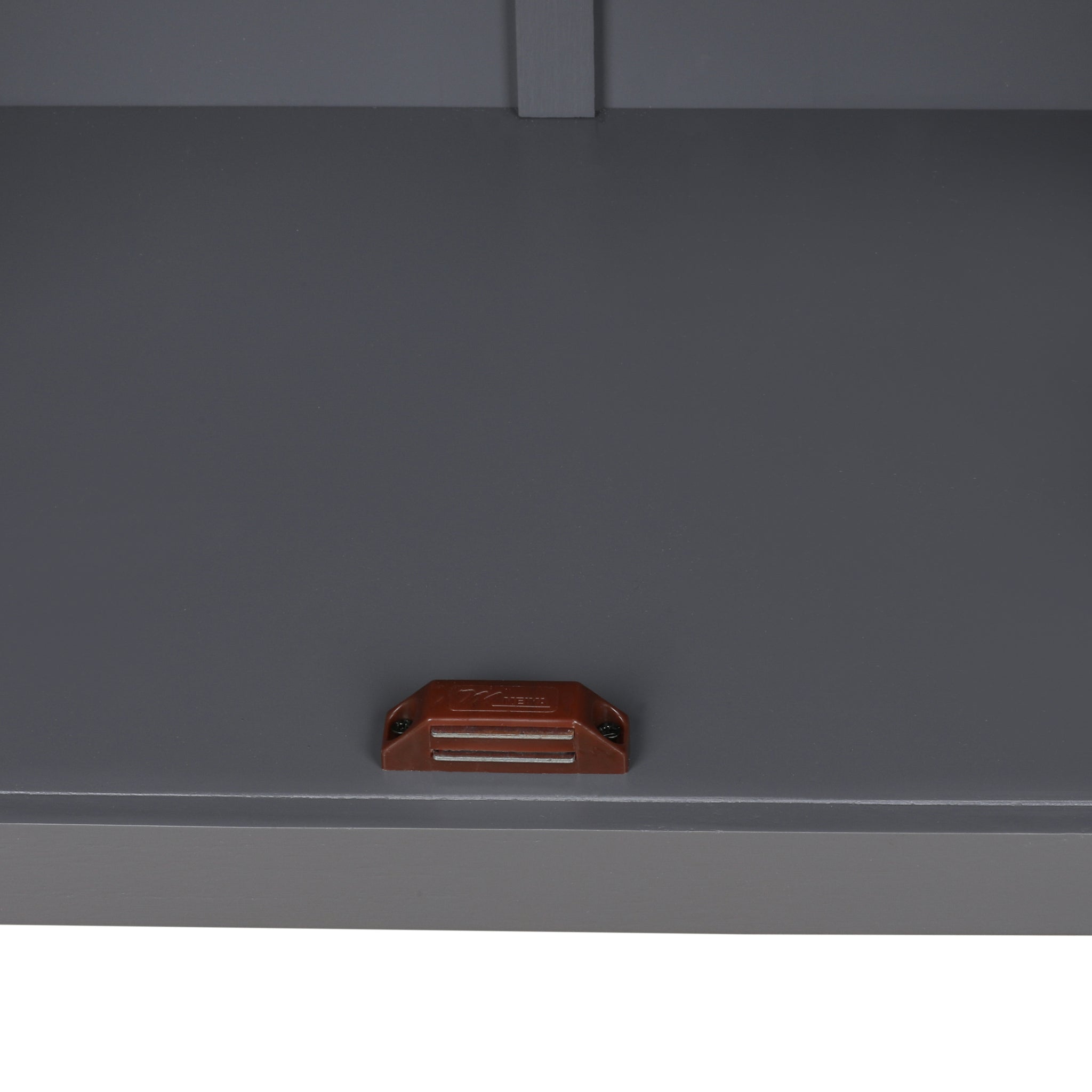 2 door cabinet with semicircular elements,natural grey-mdf