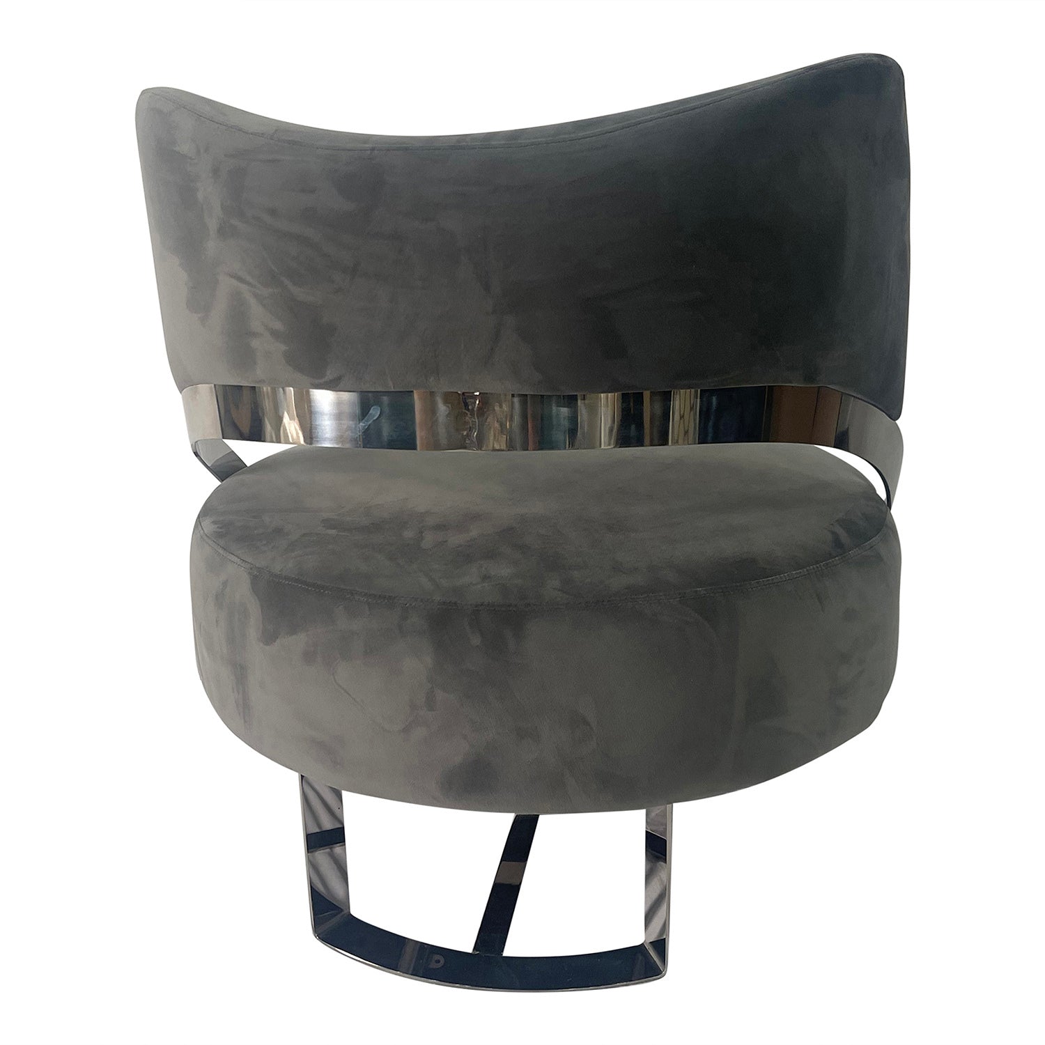 Ashy Grey and Silver Sofa Chair