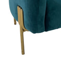 Navy Teal And Gold Sofa Chair Green Dark Green Stainless Steel Velvet