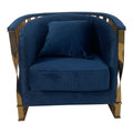 Navy Blue And Gold Sofa Chair Navy Blue Stainless Steel Velvet