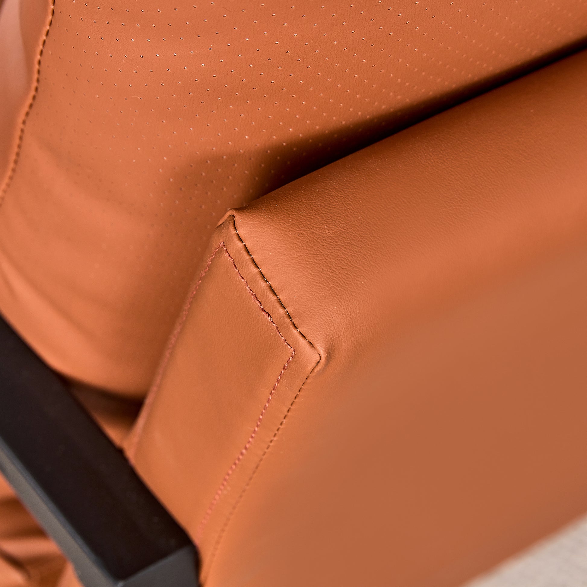 Pu Leather Armchair Metal Frame Cushion Armchair, Cushion Backrest, Living Room Sofa 1 Double Sofa 2 Single Sofa Brown Pu Leather Metal Frame Foam Sf 008 Brown Foam Pu 4 Seat