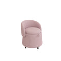 Multi Functional Stool 23 Inches Movable Storage, Pink Teddy Fleece Everywhere In The Bedroom And Living Room Pink Teddy Polyester Blend