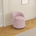 Multi Functional Stool 23 Inches Movable Storage, Pink Teddy Fleece Everywhere In The Bedroom And Living Room Pink Teddy Polyester Blend
