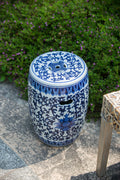 Ceramic Garden Stool, Blue And White Small Side Tabel, D11