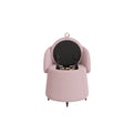 Multi Functional Stool 23 Inches Movable Storage, Pink Teddy Fleece Everywhere In The Bedroom And Living Room Pink Teddy Polyester Blend