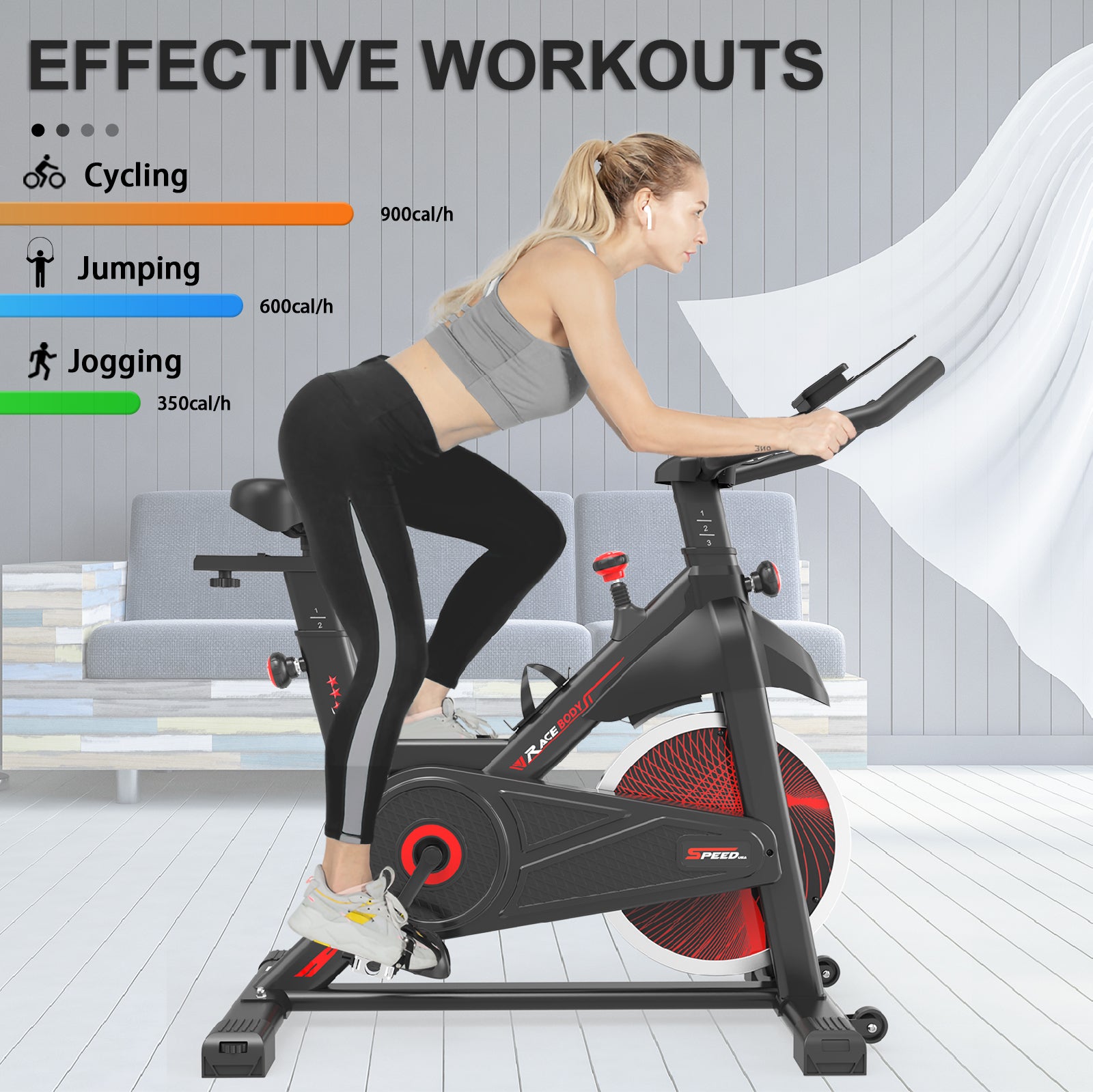 Indoor Cycling Exercise Bike Stationary, Home Gym