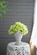 Greek Style Cement Head Planter Indoor Outdoor Home Garden Decor, D6