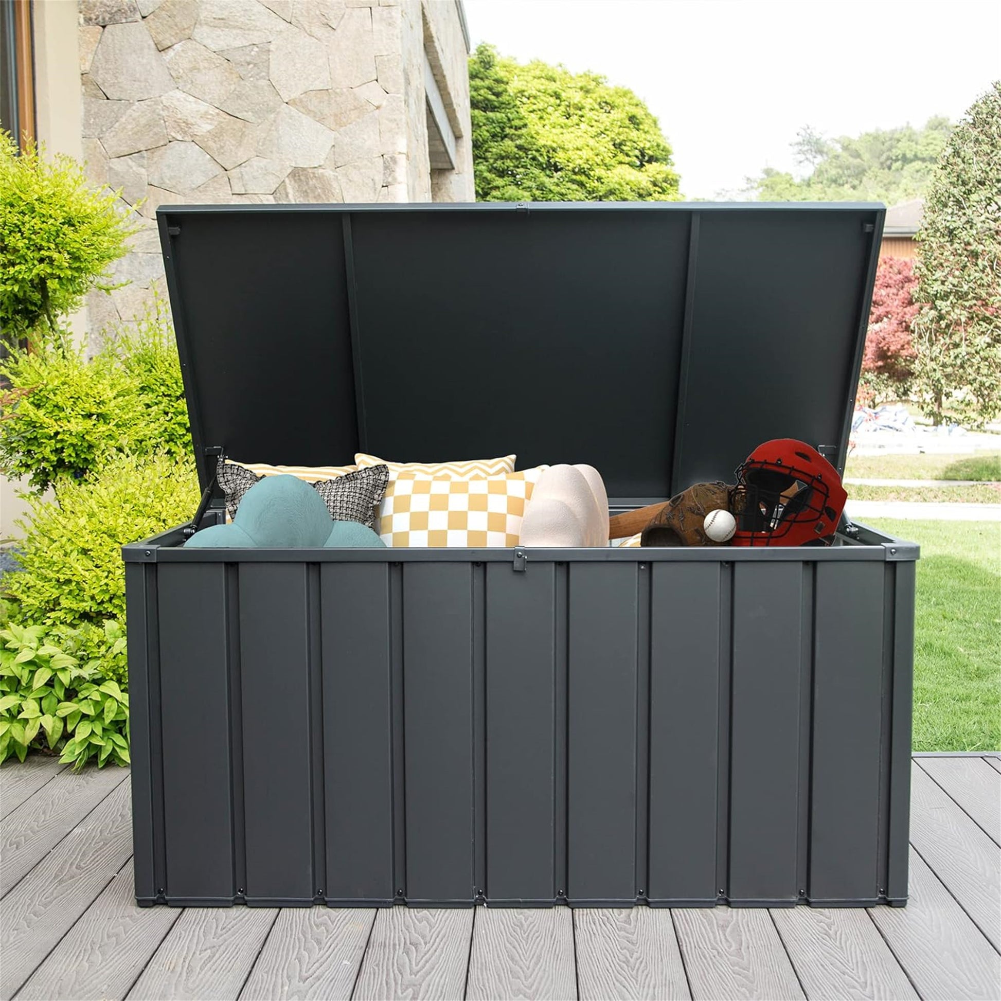 Outdoor Storage Box Extra Large Patio Cushions Wooden Storage