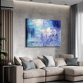 1Pcs Framed Canvas Wall Art Decor Abstract Style Painting, Impressionism Lotus Painting Decoration For Office Living Room, Bedroom Decor Ready To Hang 4832In 1.5Inch Thickness Rectangle Framed Multicolor Oversized 41In Painting Prints And Posters Canvas