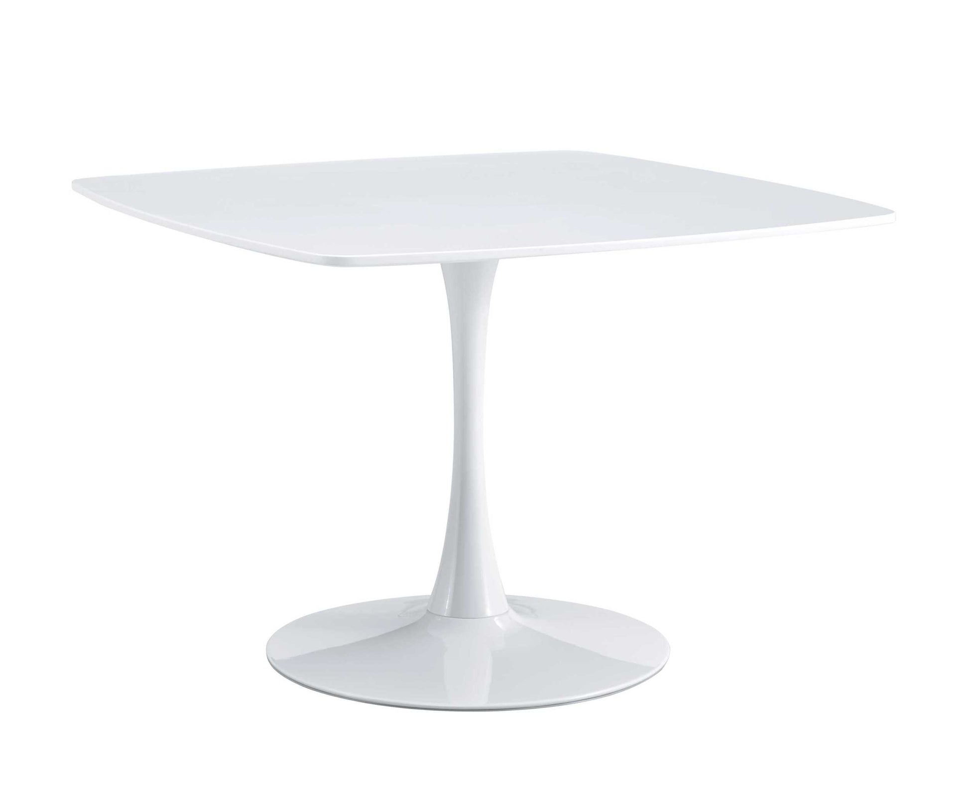 42.1"White Table Mid Century Dining Table For 4 6 People With Round Mdf Table Top, Pedestal Dining Table, End Table Leisure Coffee Table White Kitchen & Dining Tables Mdf