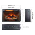 60 Inch Electric Fireplace Entertainment Center With Door Sensor Dark Rustic Oak Powder Coated Electric Dark Oak Vent Free Yes Insert Wood Stainless Steel Glass Electric