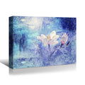 1Pcs Framed Canvas Wall Art Decor Abstract Style Painting, Impressionism Lotus Painting Decoration For Office Living Room, Bedroom Decor Ready To Hang 1812In Thickness 1.5Inch Rectangle Framed Multicolor Small 18In 24In Canvas Plants&Flowers