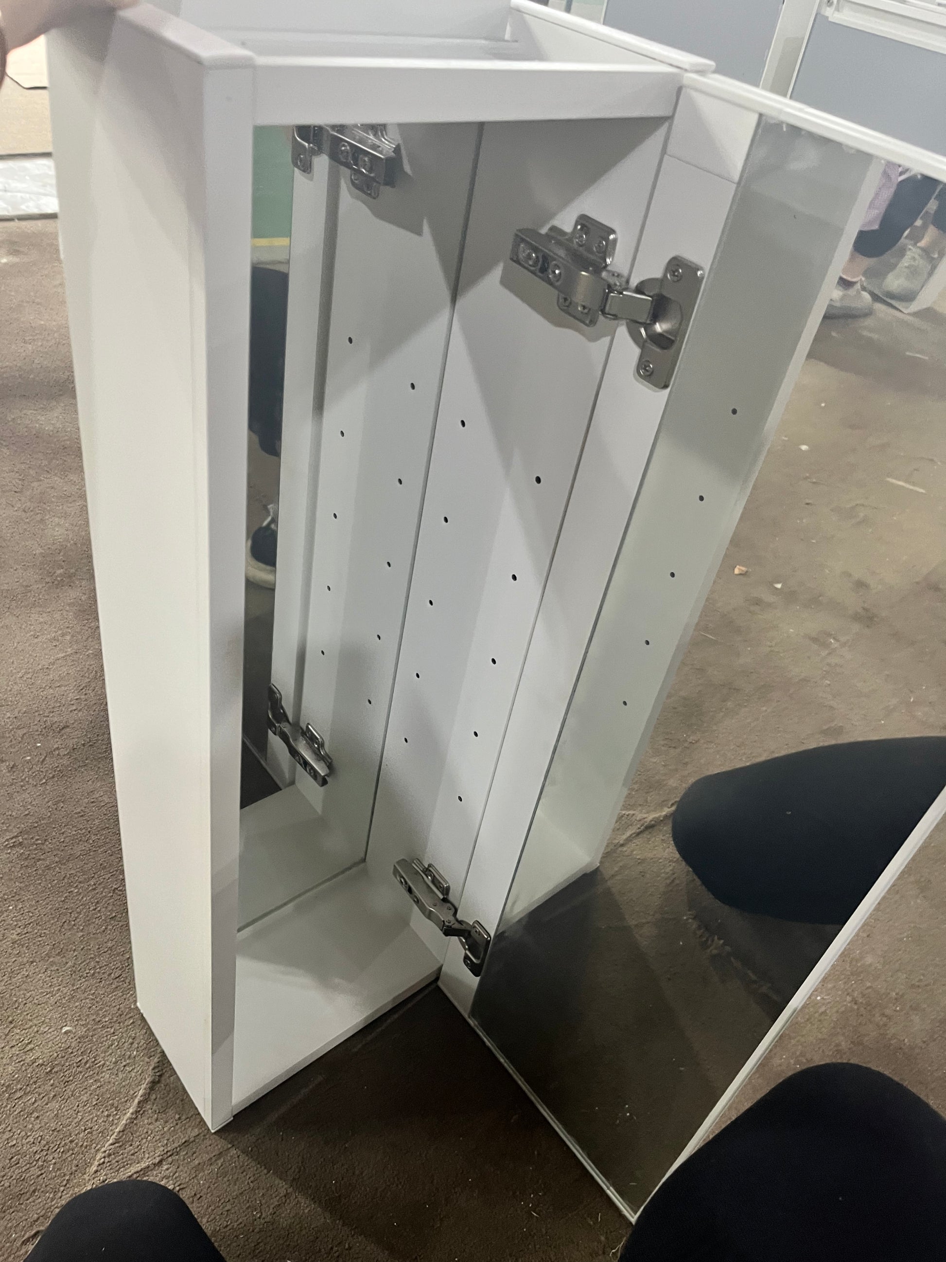 30x10 inch White Medicine Cabinet With Storage white-modern-aluminium