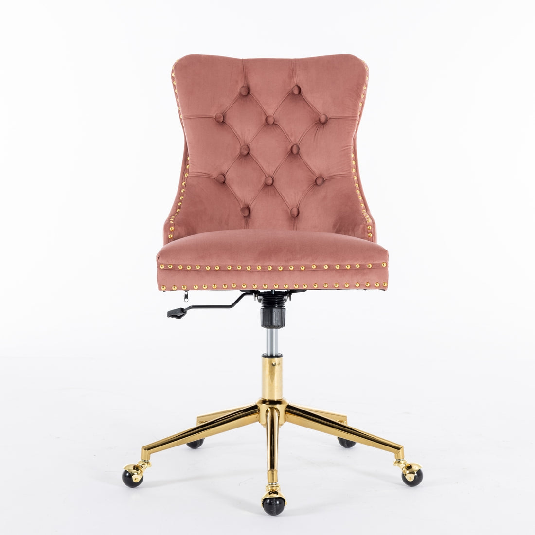 Office Chair,Velvet Upholstered Tufted pink-american design-velvet