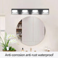 Led Modern Black 4 Light Vanity Lights Fixtures Over Mirror Bath Wall Lighting Black Modern Acrylic Iron