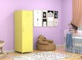 One Door Yellow Steel Storage Cabinet Yellow Metal