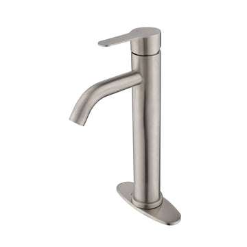 Brushed Nickel Single Stem Bathroom Sink Faucet Brushed Nickel Bathroom Modern Brass Brass