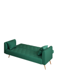 71 Inch Convertibleseat Sofa, American Retro Green Velvet, Suitable For Small Living Room, Bedroom, Office Green Velvet 2 Seat