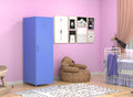 Blue Steel Storage Cabinet One Door Blue Metal