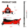 3t Low Profile Jack, Red and Black, Ultra Low Floor black+red-steel