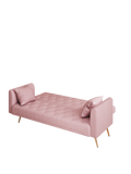 71 Inch Convertibleseat Sofa, American Retro Pink Velvet, Suitable For Small Living Room, Bedroom, Office Pink Velvet 2 Seat