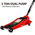 3t Low Profile Jack, Red and Black, Ultra Low Floor black+red-steel