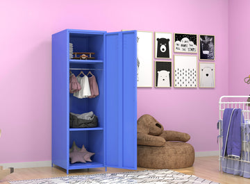 Blue Steel Storage Cabinet One Door Blue Metal