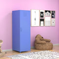 Blue Steel Storage Cabinet One Door Blue Metal