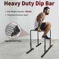 Power Tower Dip Station Pull Up Bar Stand Adjustable Height Heavy Duty Multi Function Fitness Training Equipment Black Steel