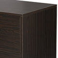 Featured Two Door Storage Cabinet With Three Drawers And Metal Handlessuitable For Corridors, Entrances, Living Rooms, And Study 3 4 Drawers Brown Primary Living Space Drawers Included Mdf