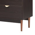 Featured Two Door Storage Cabinet With Three Drawers And Metal Handlessuitable For Corridors, Entrances, Living Rooms, And Study 3 4 Drawers Brown Primary Living Space Drawers Included Mdf