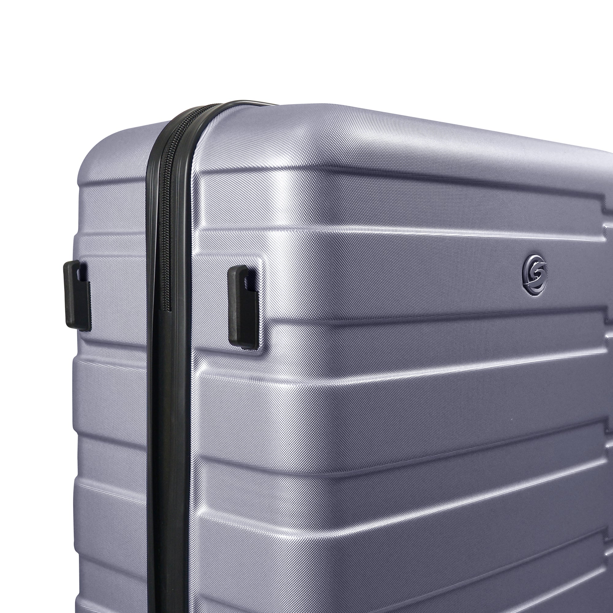 Luggage Sets 2 Piece, 20 inch 24 inch Carry on Luggage silver+grey-abs