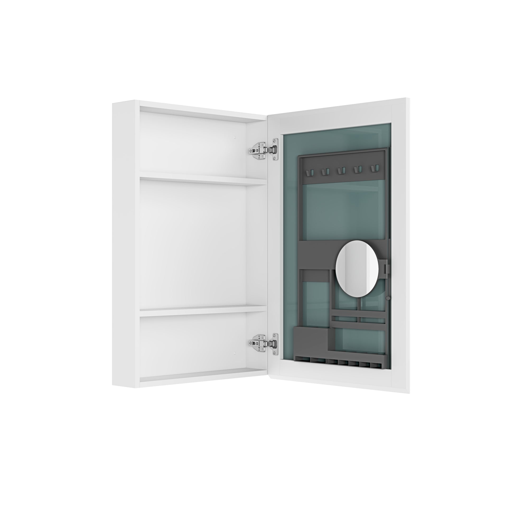 20" W x 30" H Single Door Bathroom Medicine Cabinet white-engineered wood
