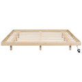 King Size Floating Bed With Led Lights Underneath,Modern King Size Low Profile Platform Bed With Led Lights,Natrual King Natural Wood Bedroom American Design Pine Bed Frame Pine