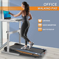 Under Desk Walking Pad, Treadmill 8% Incline 2.5Hp 280Lbs With Remote Control Black Steel