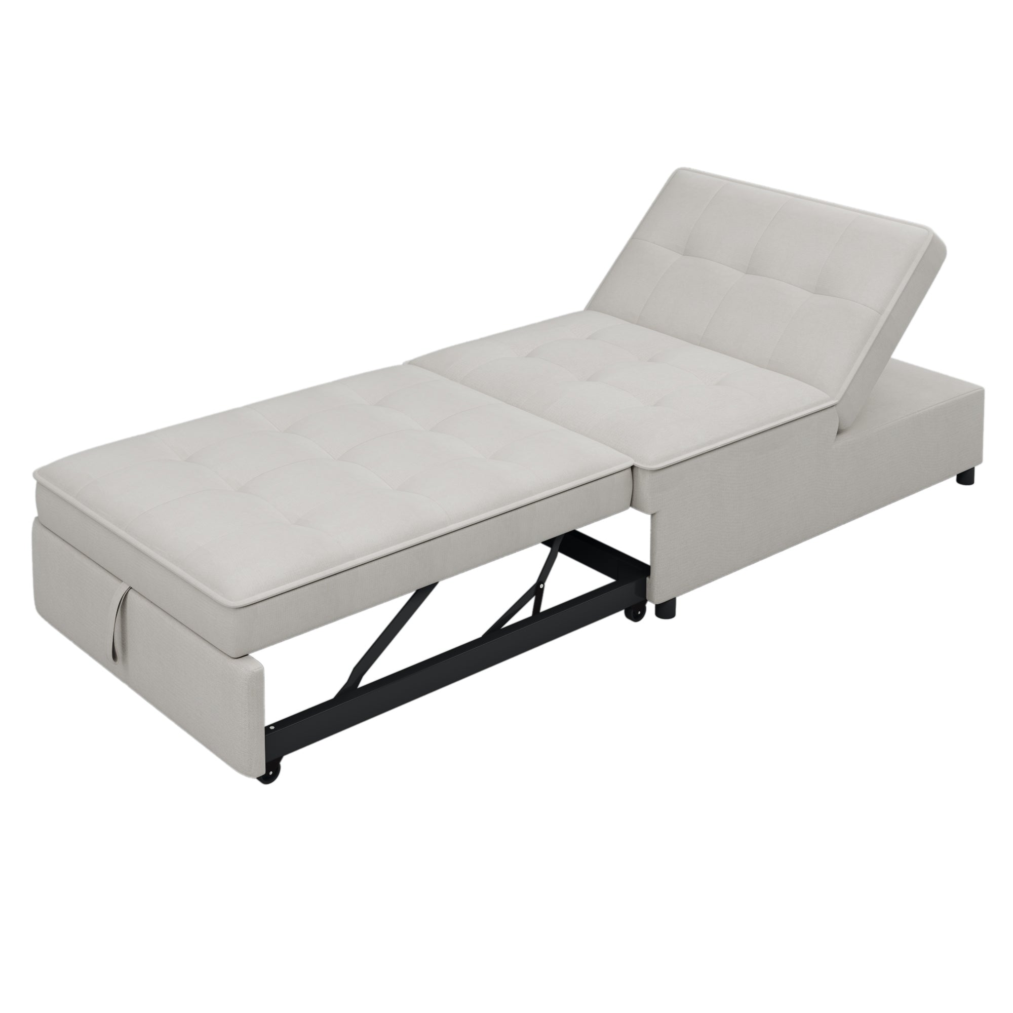 4 in 1 Sofa Bed, Chair Bed, Multi Function Folding white-primary living space-linen