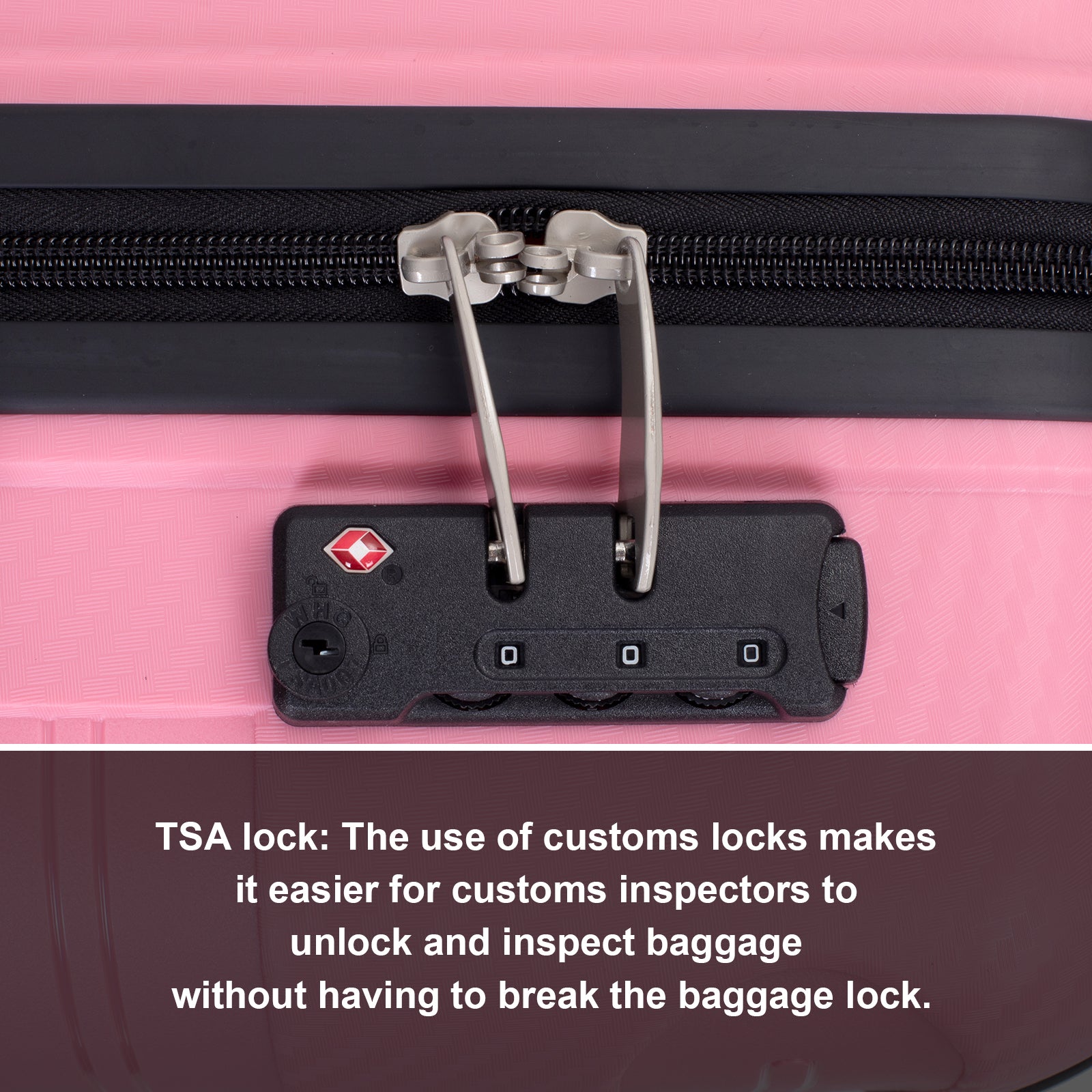 Hardshell Suitcase Spinner Wheels Pp Luggage Sets Lightweight Durable Suitcase With Tsa Lock,3 Piece Set 20 24 28 ,Pink Pink Polypropylene