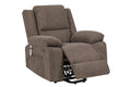 Electric Power Recliner Chair With Massage For Elderly ,Remote Control Multi Function Lifting, Timing, Cushion Heating Chair With Side Pocket Brown Brown Power Remote Metal Primary Living Space American Design Cat Scratch Fabric