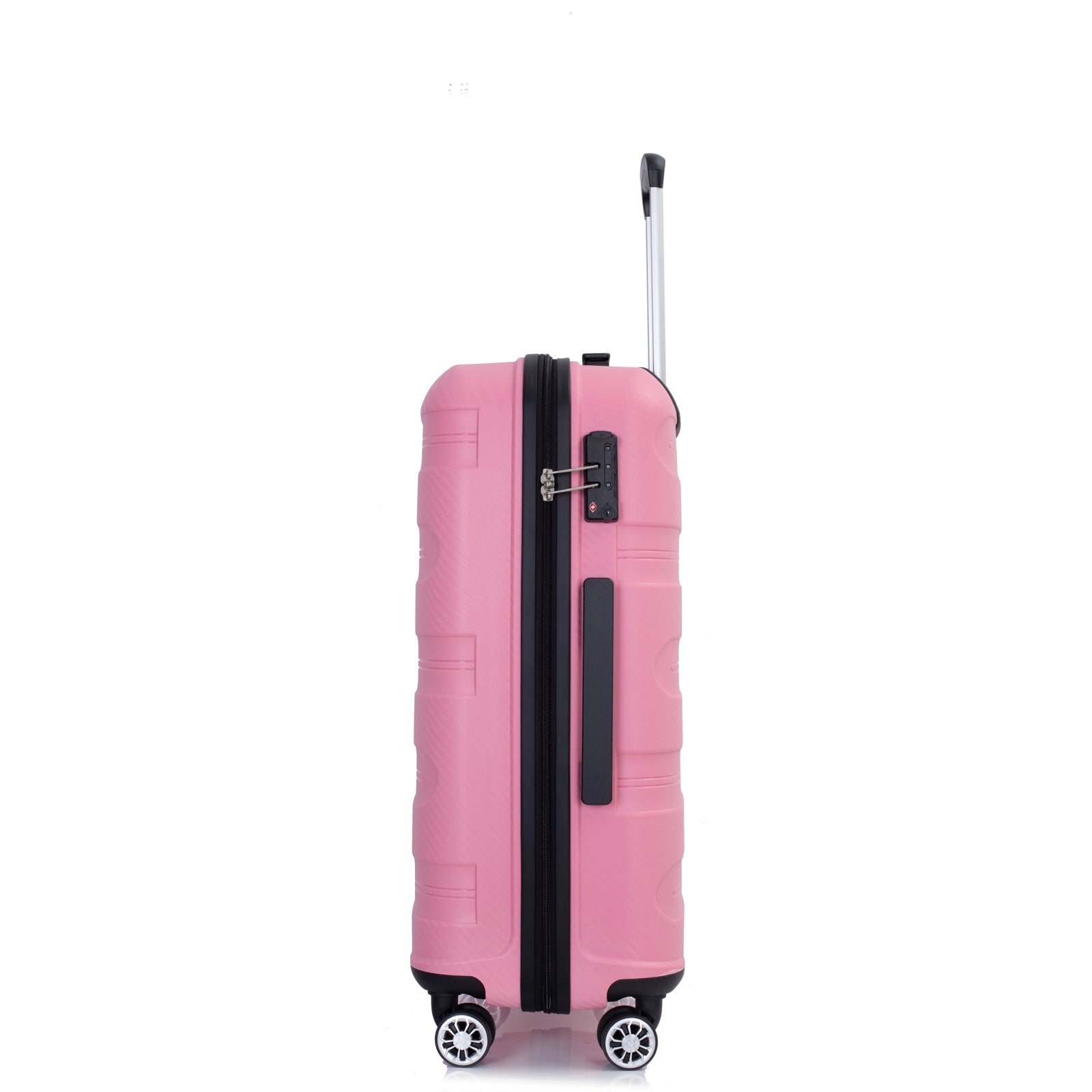 Hardshell Suitcase Spinner Wheels Pp Luggage Sets Lightweight Durable Suitcase With Tsa Lock,3 Piece Set 20 24 28 ,Pink Pink Polypropylene