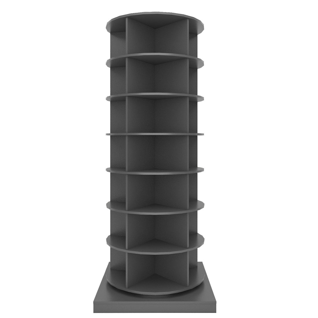 360 Gray Rotating Shoe Cabinet With 7 Layers Can