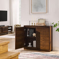 Walnut Colored Sideboard, Buffet Cabinet With 2