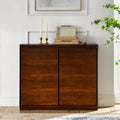 Walnut Colored Sideboard, Buffet Cabinet With 2
