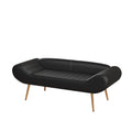 57 Inch Sofa Stool Pvc Fabric Can Be Placed In The Bed Circumference Can Also Be Placed In The Porch Black Polyester Blend