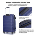 Hardshell Suitcase Spinner Wheels Pp Luggage Sets Lightweight Durable Suitcase With Tsa Lock,3 Piece Set 20 24 28 ,Navy Navy Polypropylene