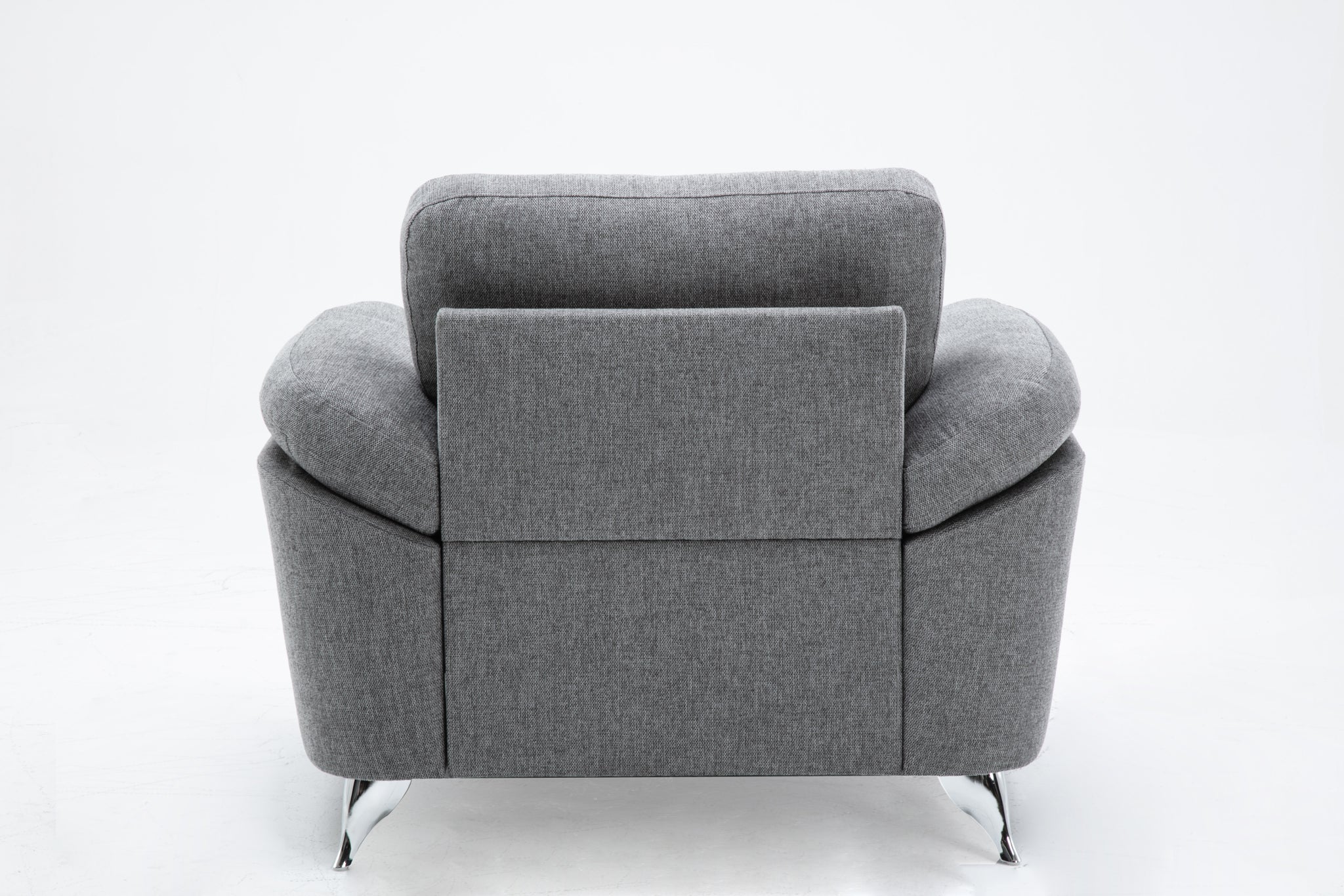 Villanelle 42.5" Light Gray Linen Chair with